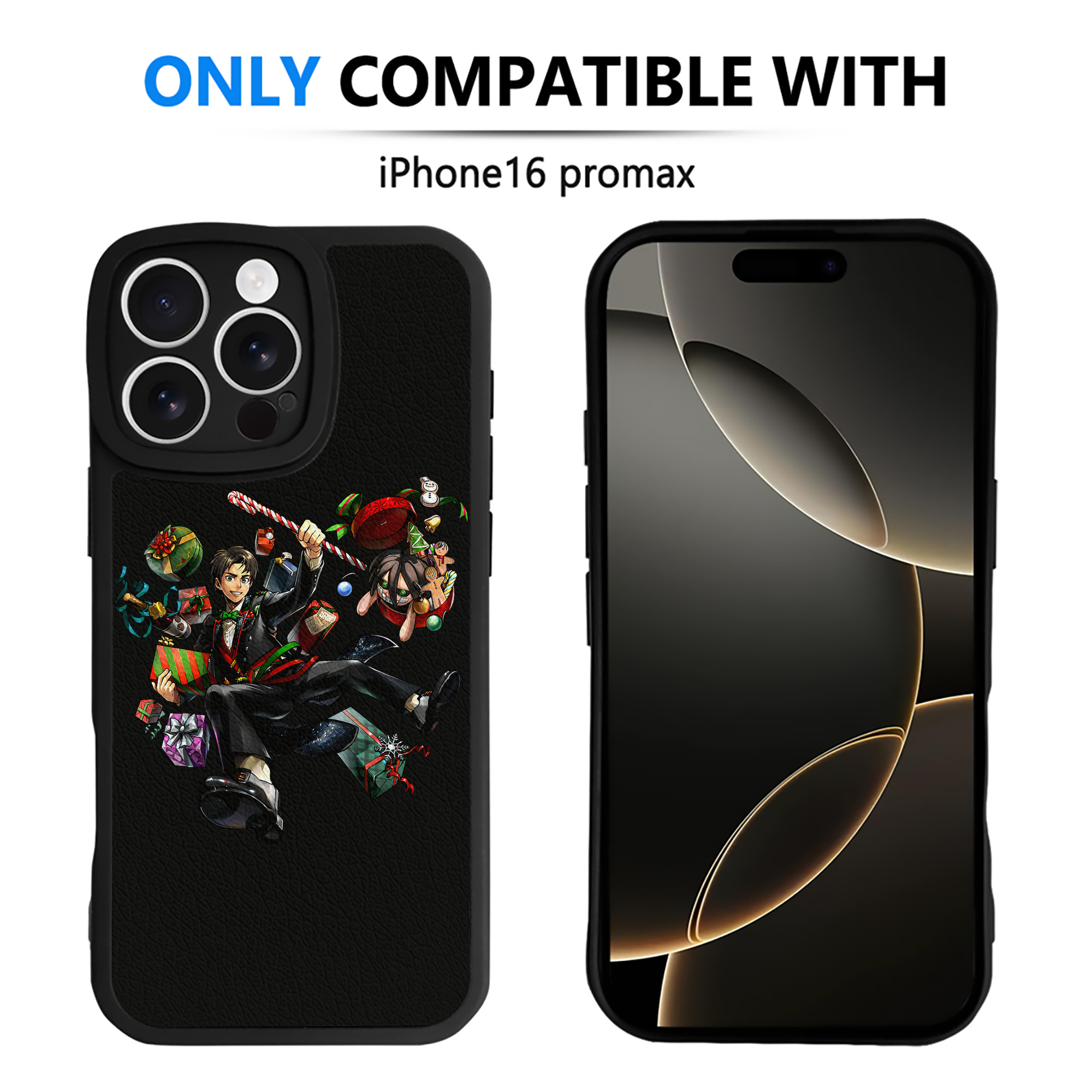 （画像用） 進撃の巨人 エレン･イェーガー Attack on Titan Eren Jäger 【iPhone 16シリーズ対応】シリコンスマホケース（レザー調） 材質：シリコン